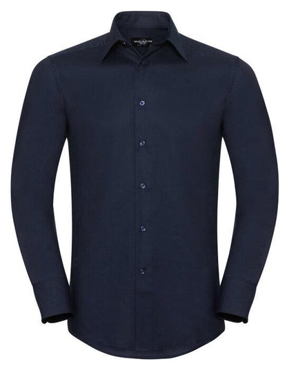 Russell Athletic Collection Russell Collection Men LS Tailor Oxford - Bright Navy