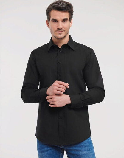 Russell Athletic Collection Russell Collection Mens LS Tailor Poplin - Black