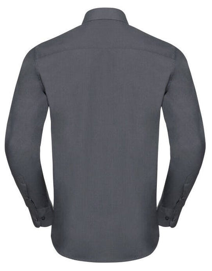 Russell Athletic Collection Russell Collection Mens LS Tailor Poplin - Convoy Grey