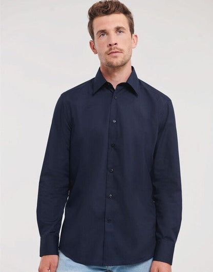 Russell Athletic Collection Russell Collection Mens LS Tailor Poplin - French Navy