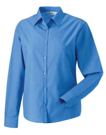 Russell Athletic Collection Russell Collection Lady LS Clasic Poplin - Corporate Blue