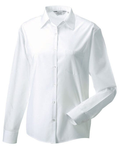 Russell Athletic Collection Russell Collection Lady LS Clasic Poplin - White