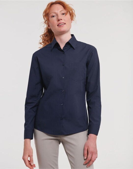 Russell Athletic Collection Russell Collection Lady LS Clasic Poplin - French Navy
