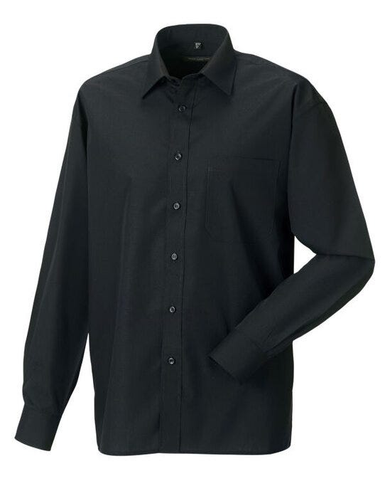 Russell Athletic Collection Russell Collection Men LS Classic Poplin - Black