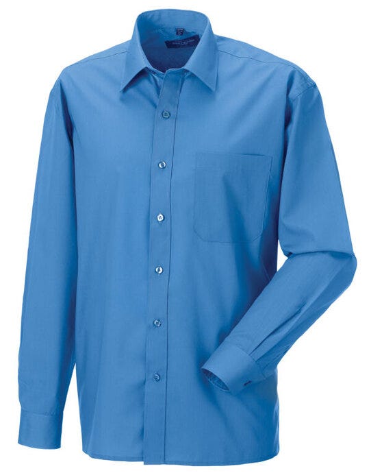 Russell Athletic Collection Russell Collection Men LS Classic Poplin - Corporate Blue