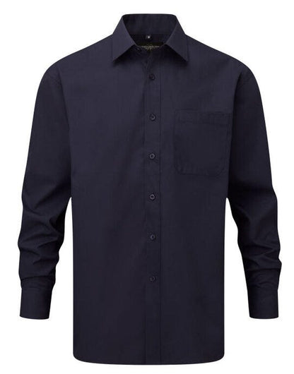 Russell Athletic Collection Russell Collection Men LS Classic Poplin - French Navy