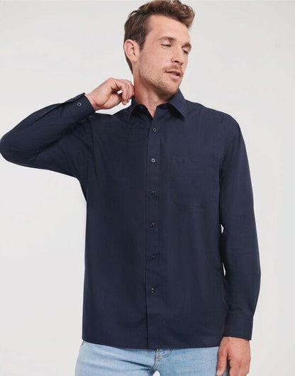 Russell Athletic Collection Russell Collection Men LS Classic Poplin - French Navy