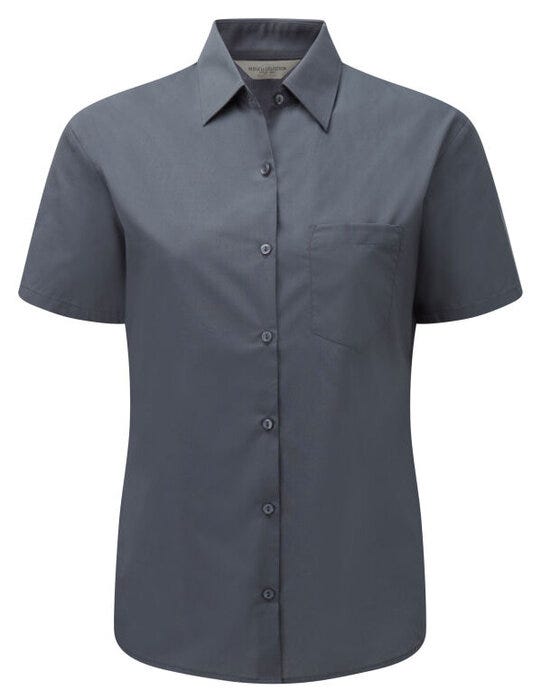 Russell Athletic Collection Russell Collection Lady SS Clasic Poplin - Convoy Grey