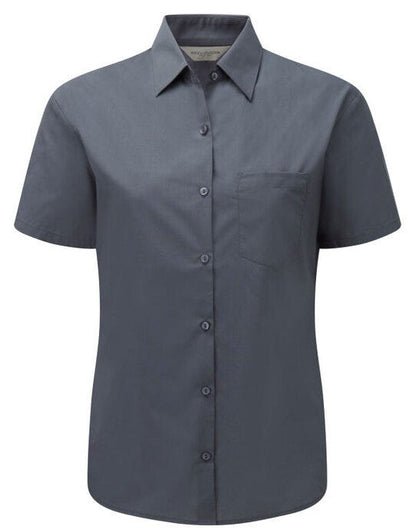 Russell Athletic Collection Russell Collection Lady SS Clasic Poplin - Convoy Grey