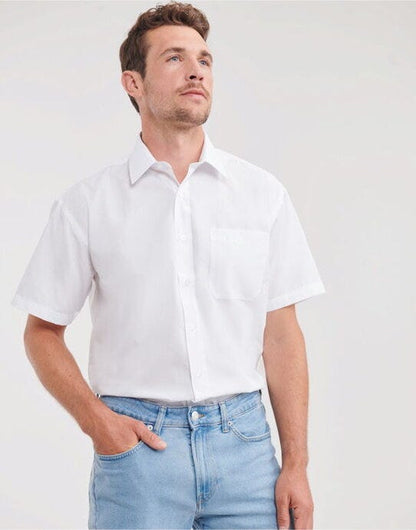 Russell Athletic Collection Russell Collection Men SS Classic Poplin - White