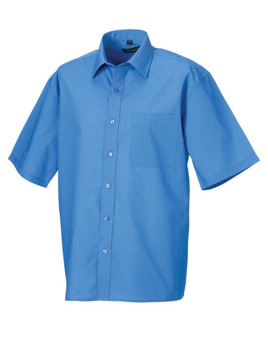 Russell Athletic Collection Russell Collection Men SS Classic Poplin - Corporate Blue