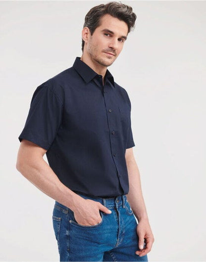 Russell Athletic Collection Russell Collection Men SS Classic Poplin - French Navy