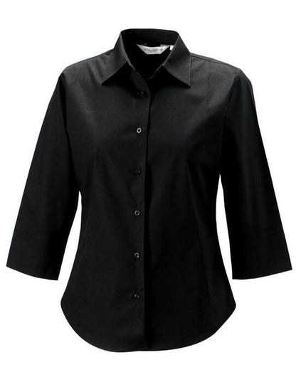 Russell Athletic Collection Russell Collection Lady 3/4 Stretch Shrt - Black
