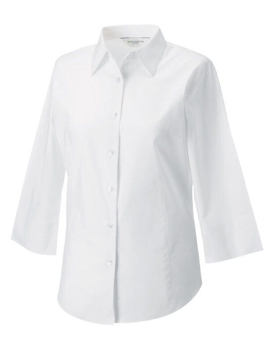 Russell Athletic Collection Russell Collection Lady 3/4 Stretch Shrt - White