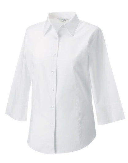 Russell Athletic Collection Russell Collection Lady 3/4 Stretch Shrt - White