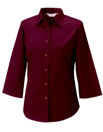 Russell Athletic Collection Russell Collection Lady 3/4 Stretch Shrt - Port