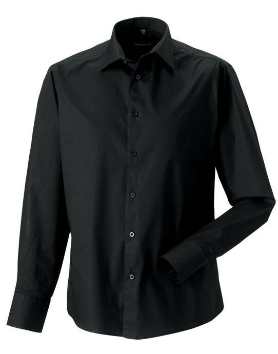 Russell Athletic Collection Russell Collection Mens LS Stretch Shirt - Black