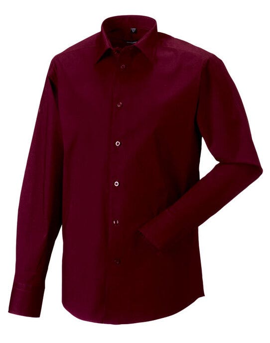Russell Athletic Collection Russell Collection Mens LS Stretch Shirt - Port