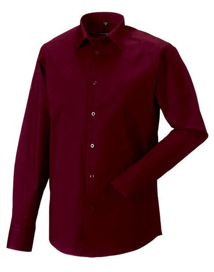 Russell Athletic Collection Russell Collection Mens LS Stretch Shirt - Port