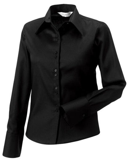 Russell Athletic Collection Russell Collection Lady LS NonIron Shirt - Black