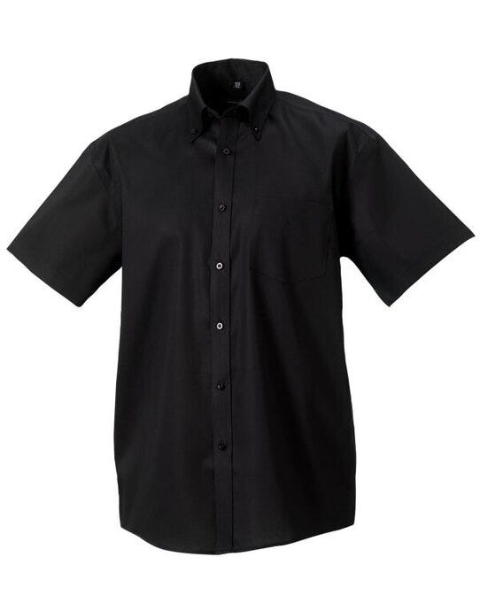 Russell Athletic Collection Russell Collection Mens SS NonIron Shirt - Black