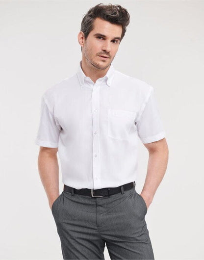 Russell Athletic Collection Russell Collection Mens SS NonIron Shirt - White