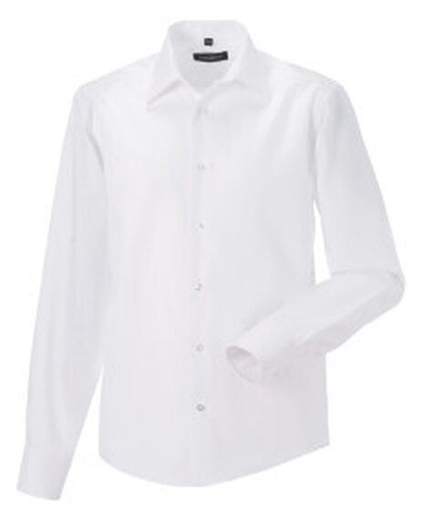 Russell Athletic Collection Russell Collection Men LS Tailor NonIron - White