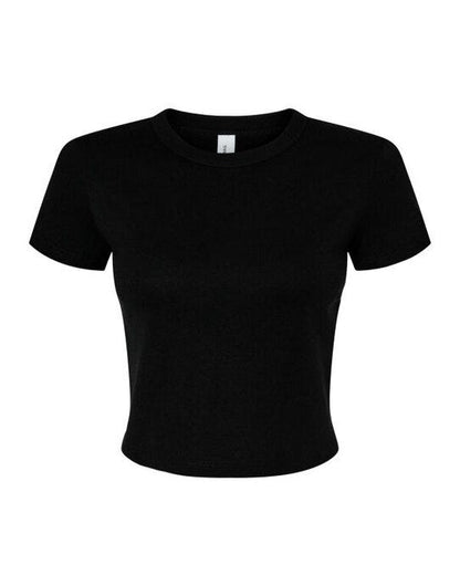 Bella + Canvas Bella Women's Micro Rib Baby Tee - Solid Black Blend