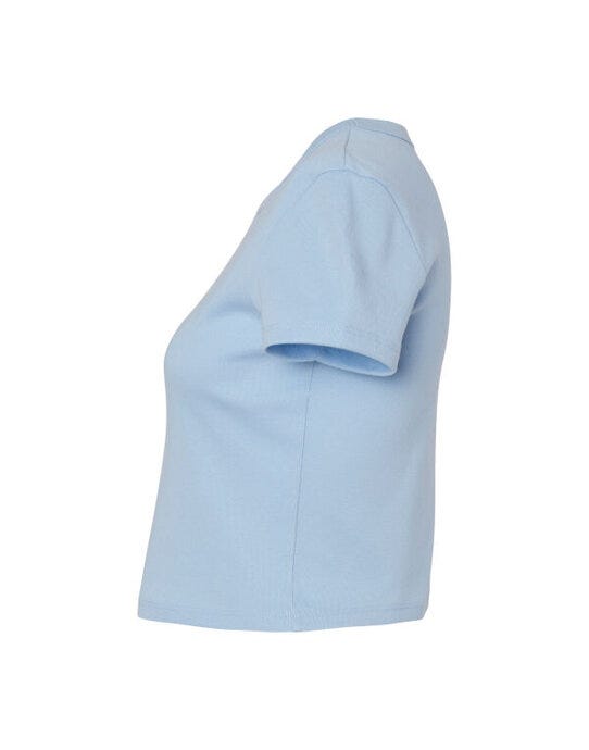 Bella + Canvas Bella Women's Micro Rib Baby Tee - Solid Baby Blue Blend