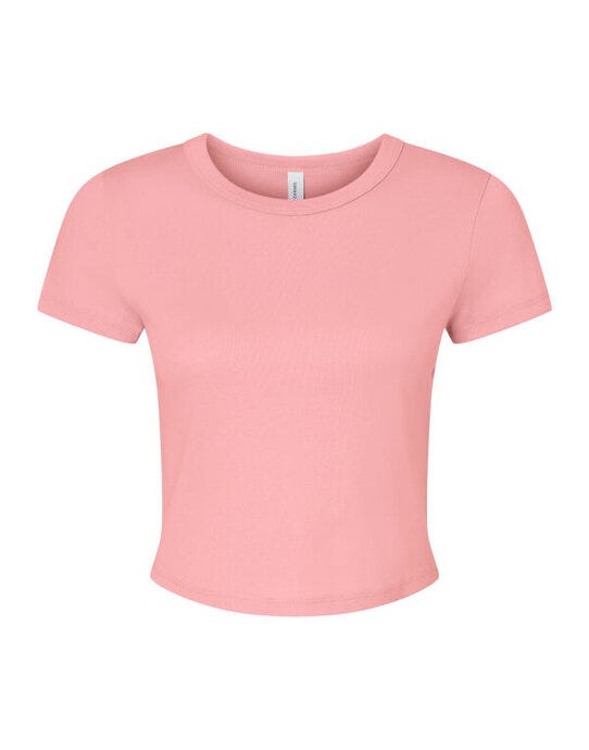 Bella + Canvas Bella Women's Micro Rib Baby Tee - Solid Pink Blend
