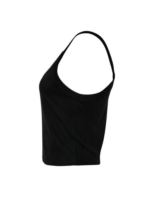 Bella + Canvas Bella Women's Micro Rib Strap Tank - Solid Black Blend