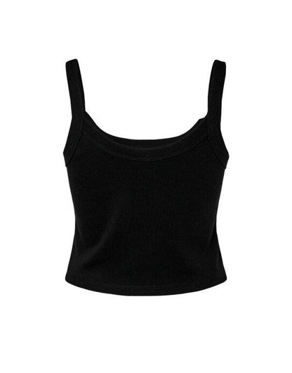Bella + Canvas Bella Women's Micro Rib Strap Tank - Solid Black Blend
