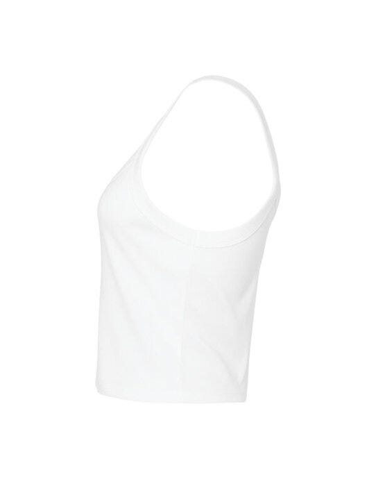 Bella + Canvas Bella Women's Micro Rib Strap Tank - Solid White Blend