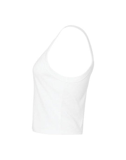 Bella + Canvas Bella Women's Micro Rib Strap Tank - Solid White Blend