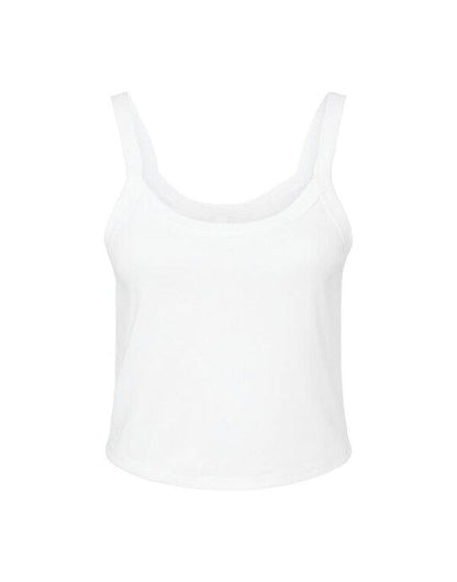 Bella + Canvas Bella Women's Micro Rib Strap Tank - Solid White Blend