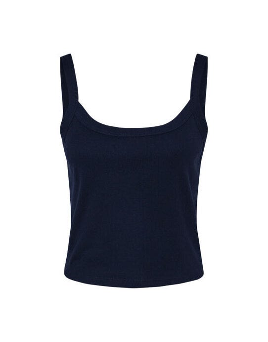 Bella + Canvas Bella Women's Micro Rib Strap Tank - Solid Navy Blend