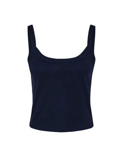 Bella + Canvas Bella Women's Micro Rib Strap Tank - Solid Navy Blend