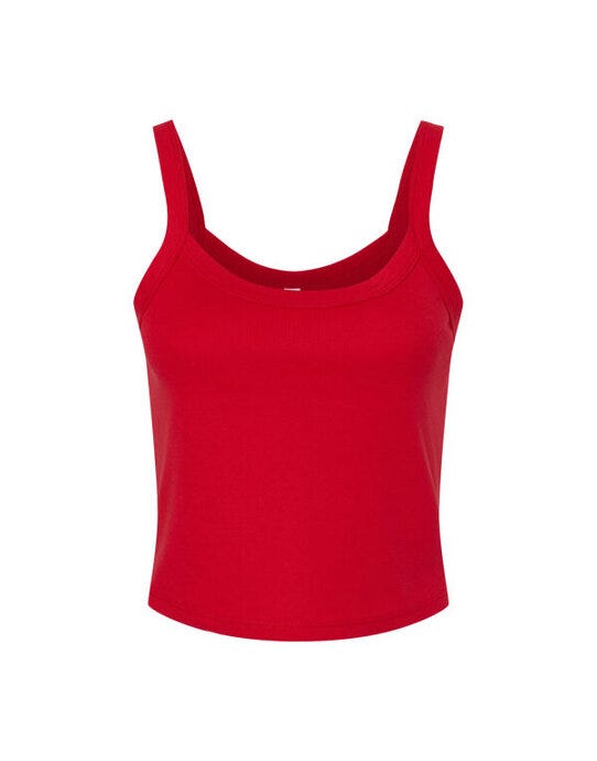 Bella + Canvas Bella Women's Micro Rib Strap Tank - Solid Red Blend
