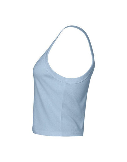 Bella + Canvas Bella Women's Micro Rib Strap Tank - Solid Baby Blue Blend