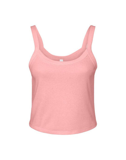 Bella + Canvas Bella Women's Micro Rib Strap Tank - Solid Pink Blend