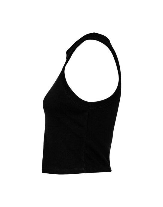 Bella + Canvas Bella Women's Micro Rib Racer Tank - Solid Black Blend