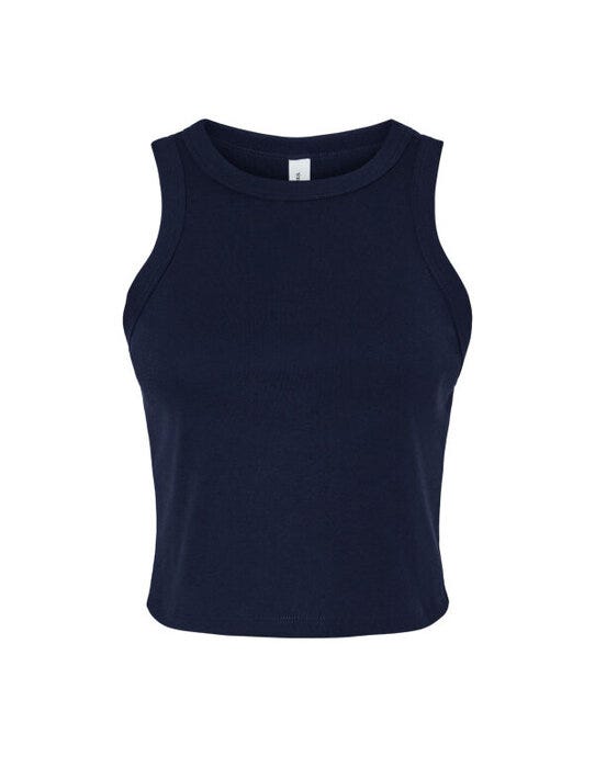 Bella + Canvas Bella Women's Micro Rib Racer Tank - Solid Navy Blend