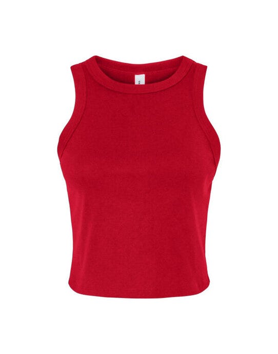 Bella + Canvas Bella Women's Micro Rib Racer Tank - Solid Red Blend