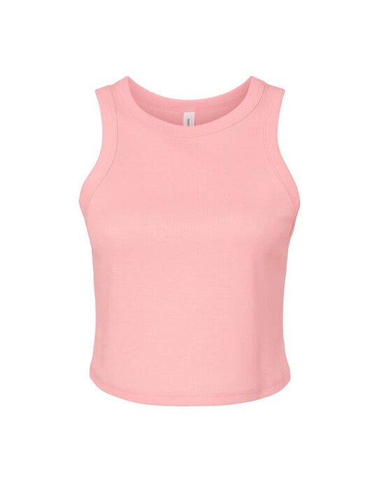 Bella + Canvas Bella Women's Micro Rib Racer Tank - Solid Pink Blend
