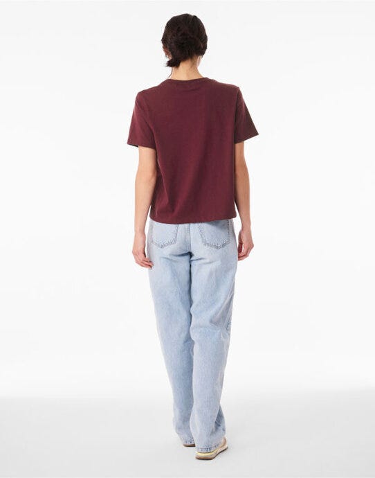 Bella + Canvas Women's Heavy Boxy Tee - Maroon