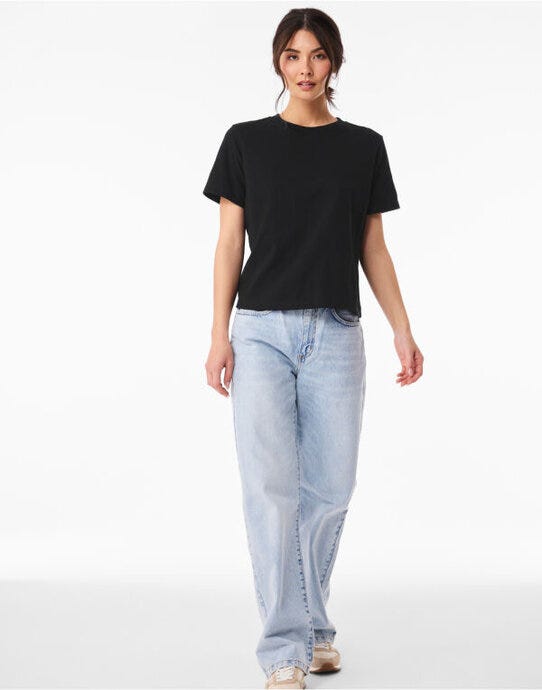 Bella + Canvas Women's Heavy Boxy Tee - Vintage Black