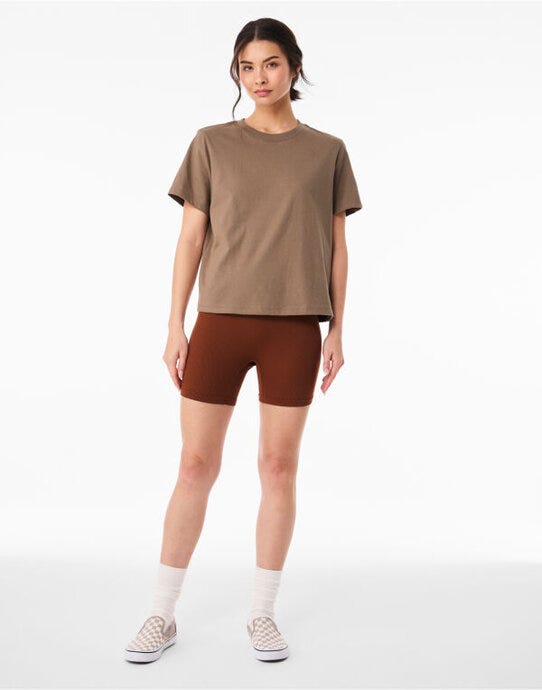 Bella + Canvas Women's Heavy Boxy Tee - Vintage Brown