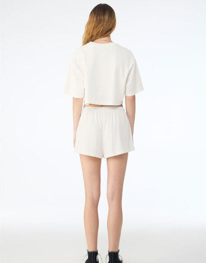 Bella + Canvas Women's Dry Dye Cropped T - Vintage White