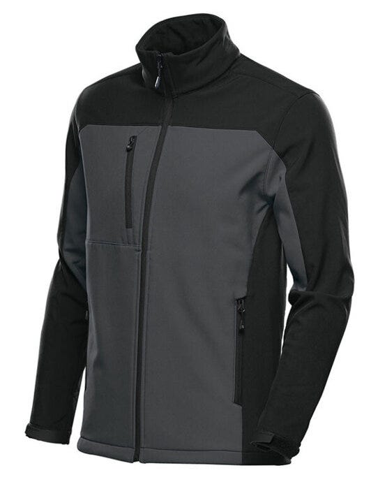 Stormtech Mens Cascades Softshell - Dolphin/Black
