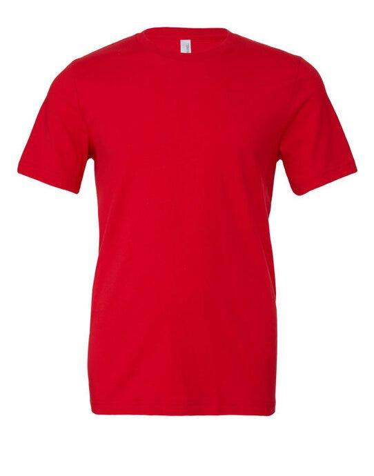 Bella + Canvas Canvas Unisex Jersey Short Sleeve Tee - Red